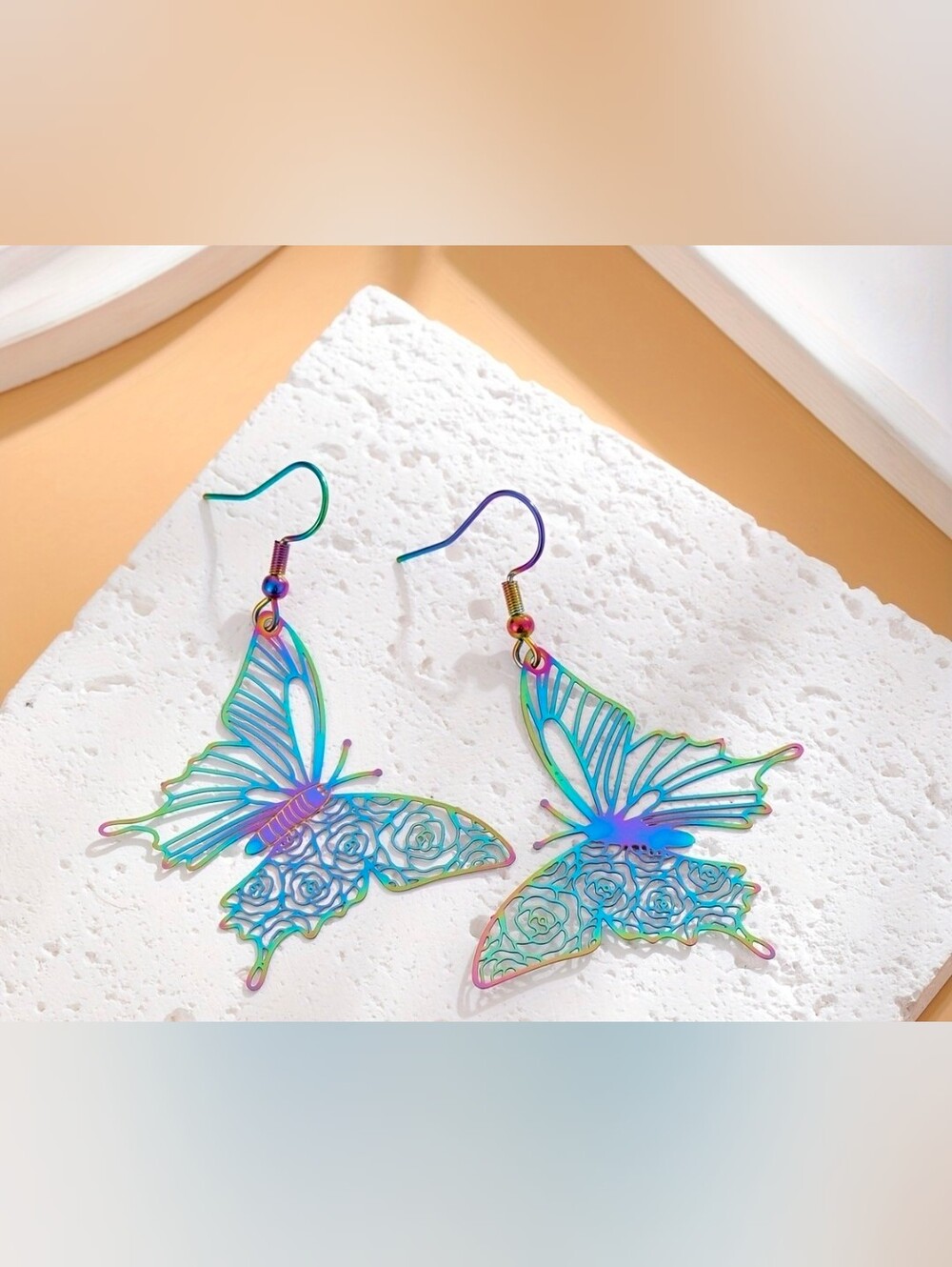 $8 Each Or Bundle 5/$20 Iridescent Butterfly Drop Earrings